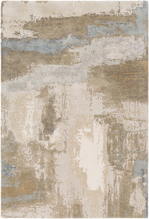 Kavita KVT-2300 12' x 18' Handmade Rug KVT2300-1218  Oatmeal, Light Beige, Tan, Medium Gray, Pale Blue Surya