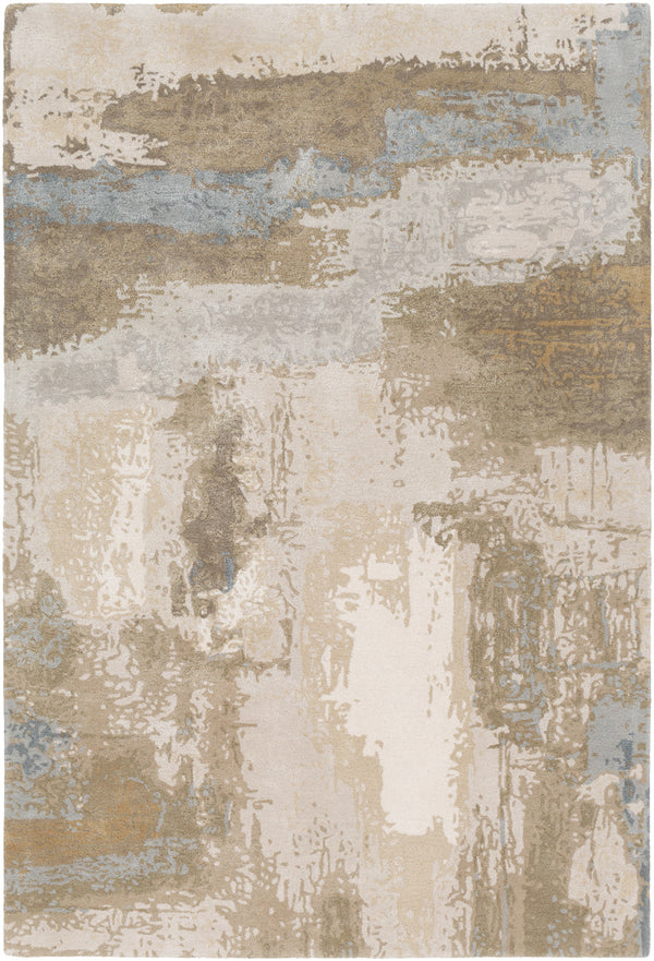 Kavita KVT-2300 12' x 18' Handmade Rug KVT2300-1218  Oatmeal, Light Beige, Tan, Medium Gray, Pale Blue Surya