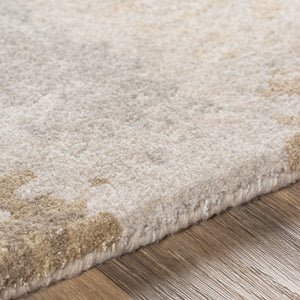 Kavita KVT-2300 6' x 6' Round Handmade Rug KVT2300-6RD  Oatmeal, Light Beige, Tan, Medium Gray, Pale Blue Surya