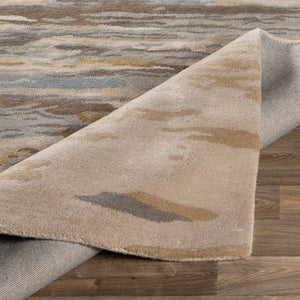 Kavita KVT-2301 8'10" x 12' Handmade Rug KVT2301-81012  Light Beige, Gray, Medium Brown, Light Brown, Dark Brown, Blue Surya