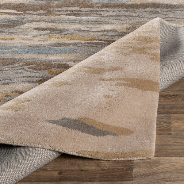 Kavita KVT-2301 8'10" x 12' Handmade Rug KVT2301-81012  Light Beige, Gray, Medium Brown, Light Brown, Dark Brown, Blue Surya