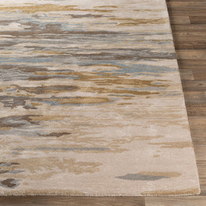 Kavita KVT-2301 8'10" x 12' Handmade Rug KVT2301-81012  Light Beige, Gray, Medium Brown, Light Brown, Dark Brown, Blue Surya