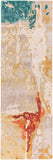Kavita KVT-2305 3' x 10' Runner Handmade Rug KVT2305-310  Rust, Dusty Coral, Seafoam, Dark Green, Medium Gray, Light Gray Surya
