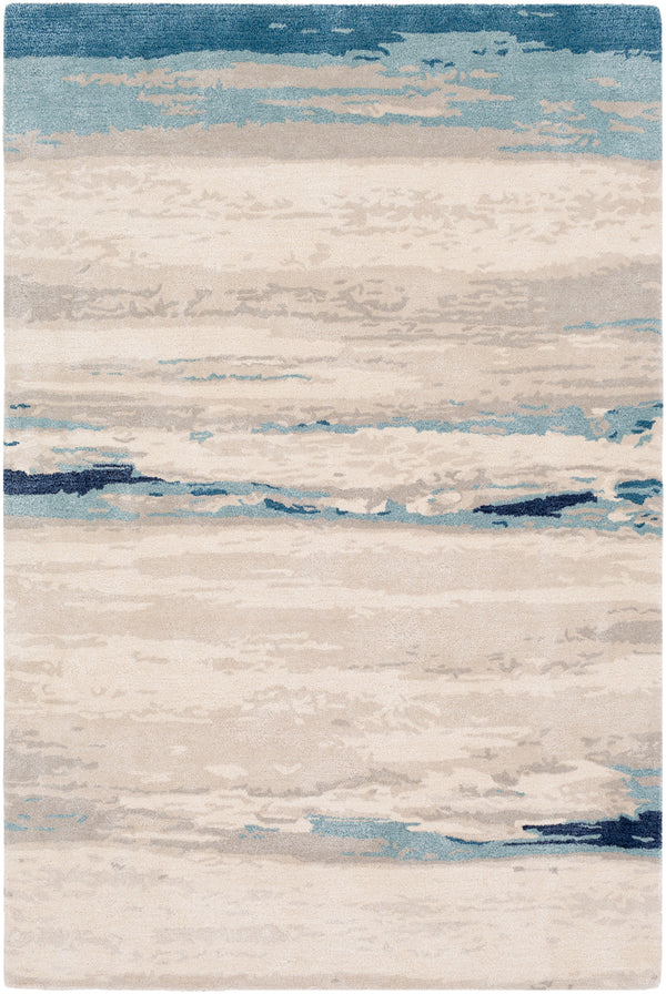 Kavita KVT-2306 12' x 18' Handmade Rug KVT2306-1218  Light Gray, Oatmeal, Gray, Ink Blue, Ice Blue Surya