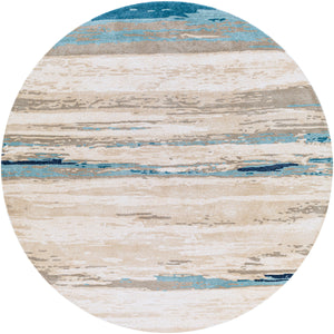 Kavita KVT-2306 6' x 6' Round Handmade Rug KVT2306-6RD  Light Gray, Oatmeal, Gray, Ink Blue, Ice Blue Surya