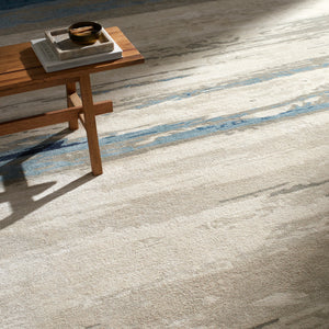 Kavita KVT-2306 6' x 6' Round Handmade Rug KVT2306-6RD  Light Gray, Oatmeal, Gray, Ink Blue, Ice Blue Surya