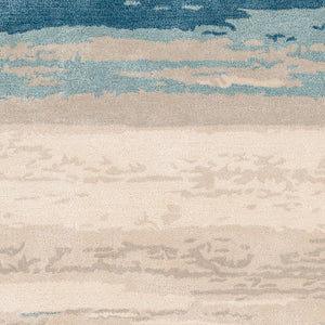 Kavita KVT-2306 6' x 6' Round Handmade Rug KVT2306-6RD  Light Gray, Oatmeal, Gray, Ink Blue, Ice Blue Surya