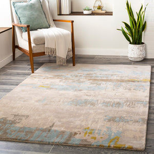 Surya Kavita 2' X 3' Hand-tufted Rug - Luxurious Viscose & Wool Blend With Stunning Sheen For Modern Homes Light Beige Viscose,Wool Kvt2307-23