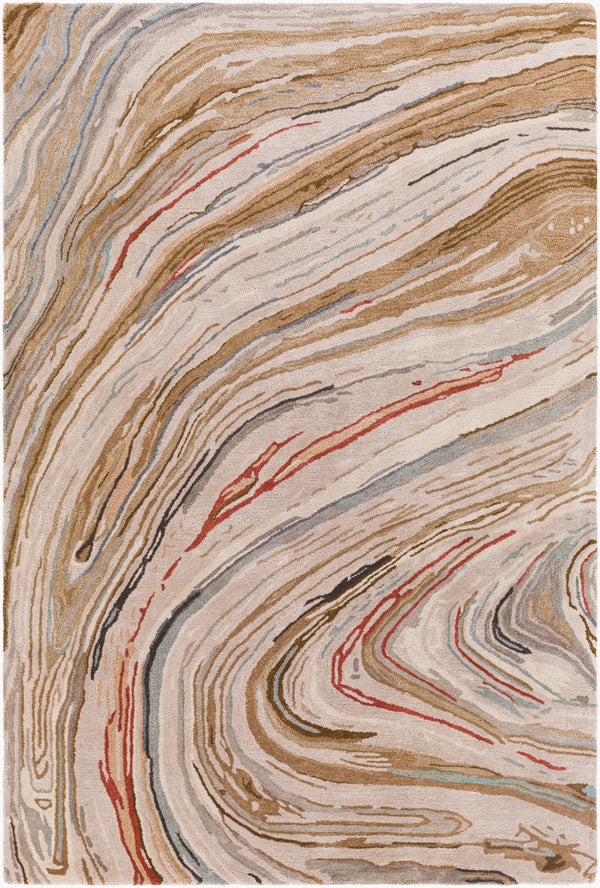 Surya Kavita 2' X 3' Hand-tufted Rug - Luxurious Viscose & Wool Blend With Stunning Sheen For Modern Homes Dark Brown Viscose,Wool Kvt2310-23