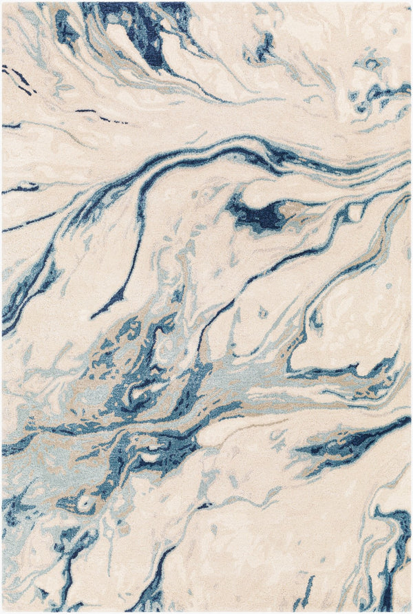 Surya Kavita 2' X 3' Hand-tufted Rug - Luxurious Viscose & Wool Blend With Stunning Sheen For Modern Homes Navy Viscose,Wool Kvt2315-23