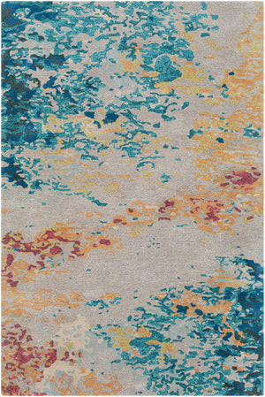 Surya Kavita 2' X 3' Hand-tufted Rug - Luxurious Viscose & Wool Blend With Stunning Sheen For Modern Homes Aqua Wool,Viscose Kvt2319-23