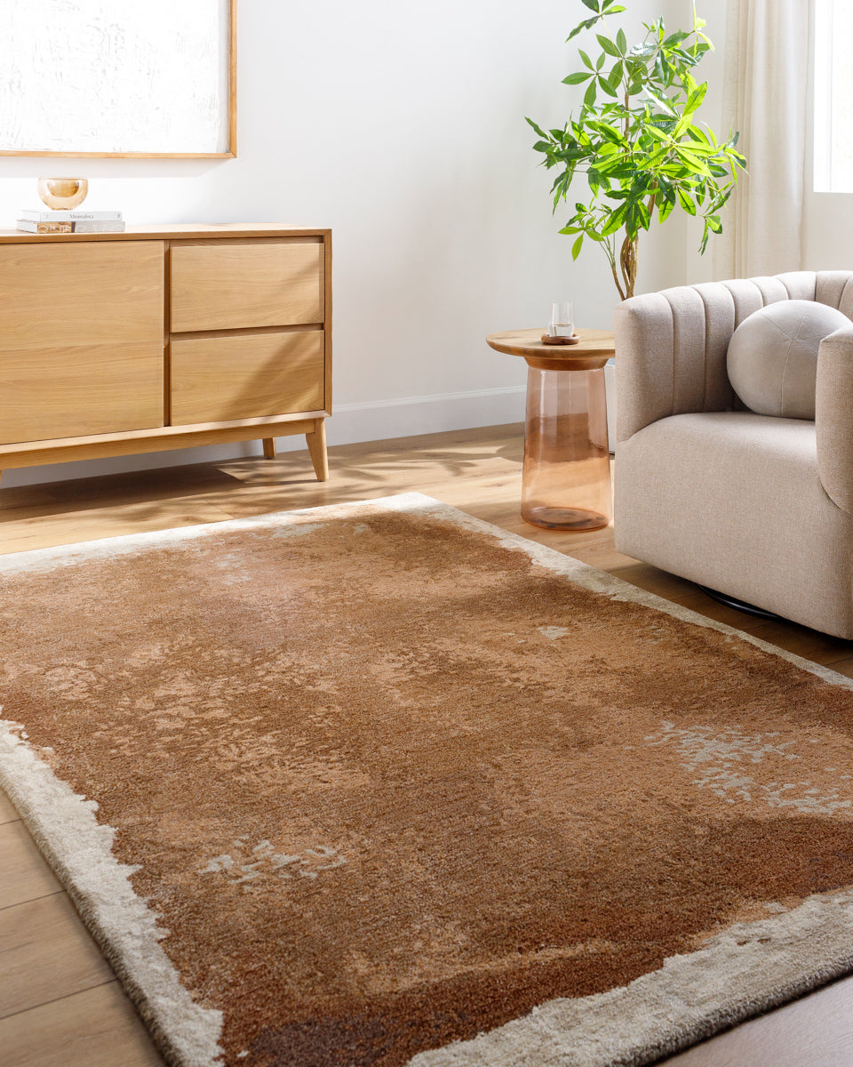 Kavita KVT-2321 8' x 8' Round Handmade Rug KVT2321-8RD  Walnut, Prairie Dust, Sand, Khaki, Sepia, Ash, Camel Surya