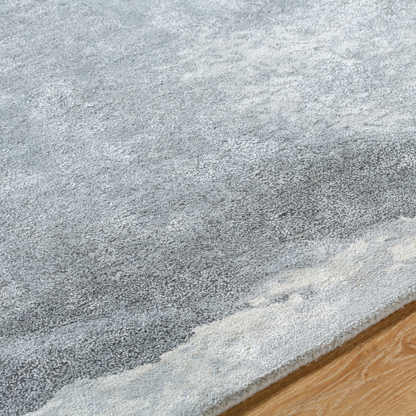 Kavita KVT-2323 8' x 8' Round Handmade Rug KVT2323-8RD  Grey, Sage, Metallic - Silver, Ash, Nickel Surya