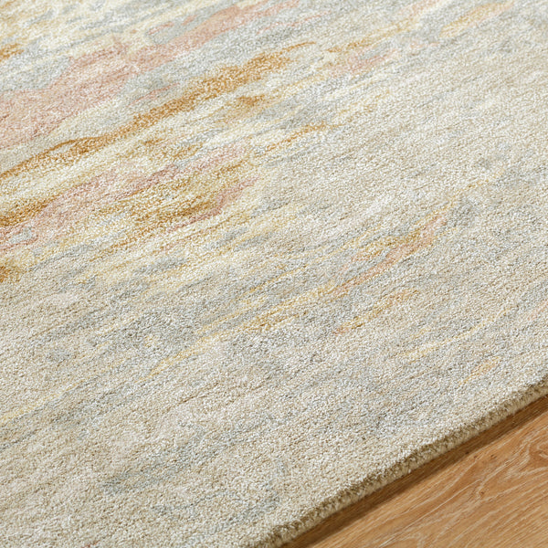 Kavita KVT-2324 8' x 8' Round Handmade Rug KVT2324-8RD  Khaki, Prairie Dust, Ash, Sand Surya