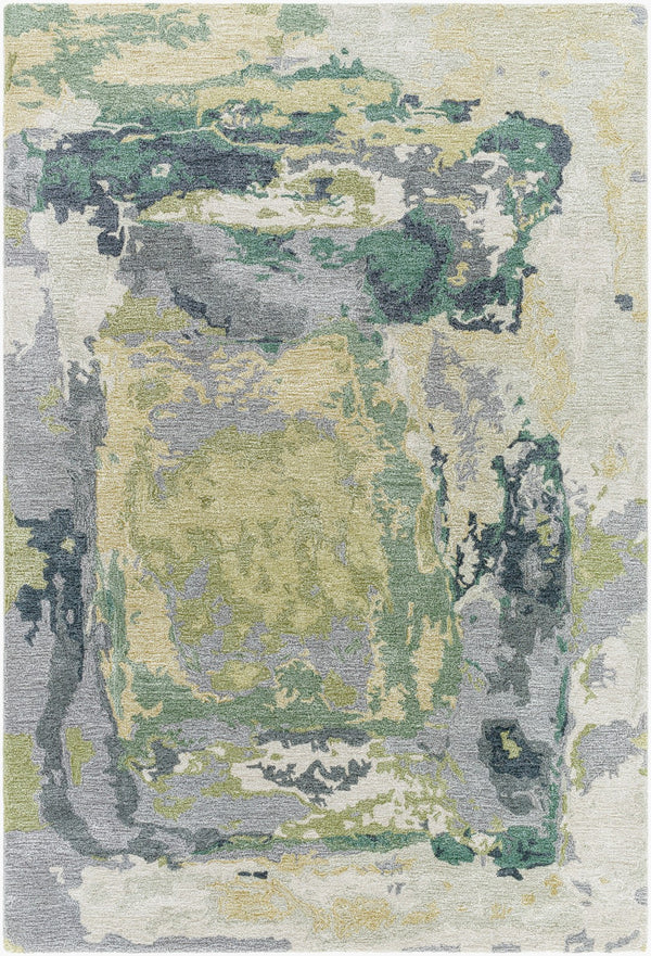 Surya Kavita 2' X 3' Hand-tufted Rug - Luxurious Viscose & Wool Blend With Stunning Sheen For Modern Homes Moss Green Wool,Viscose Kvt2325-23