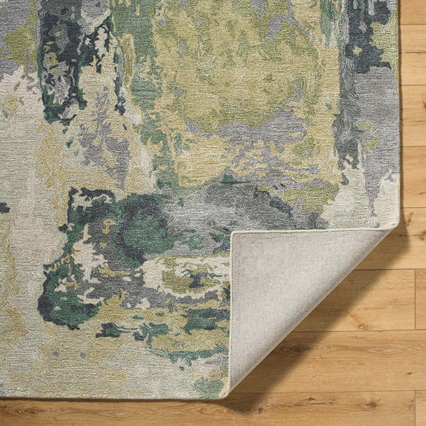 Kavita KVT-2325 8' x 8' Round Handmade Rug KVT2325-8RD  Ash, Sage, Light Silver Surya