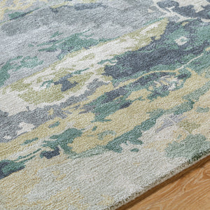 Kavita KVT-2325 8' x 8' Round Handmade Rug KVT2325-8RD  Ash, Sage, Light Silver Surya