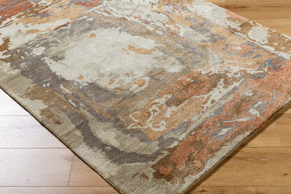 Surya Kavita 2' X 3' Hand-tufted Rug - Luxurious Viscose & Wool Blend With Stunning Sheen For Modern Homes Burnt Sienna Wool,Viscose Kvt2326-23