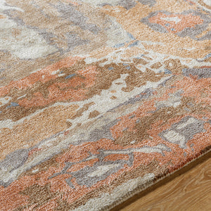 Kavita KVT-2326 8' x 8' Round Handmade Rug KVT2326-8RD  Prairie Dust, Warm Grey, Walnut, Clay, Army Green Surya