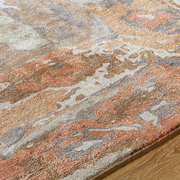 Kavita KVT-2326 8' x 8' Round Handmade Rug KVT2326-8RD  Prairie Dust, Warm Grey, Walnut, Clay, Army Green Surya