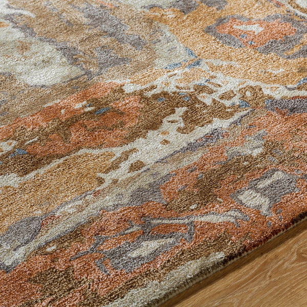 Surya Kavita 2' X 3' Hand-tufted Rug - Luxurious Viscose & Wool Blend With Stunning Sheen For Modern Homes Burnt Sienna Wool,Viscose Kvt2326-23