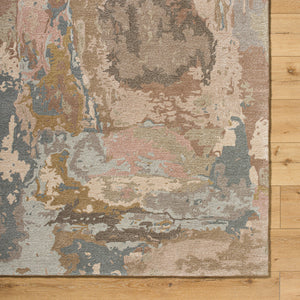 Kavita KVT-2327 8' x 8' Round Handmade Rug KVT2327-8RD  Warm Grey, Ash, Sage, Light Silver Surya