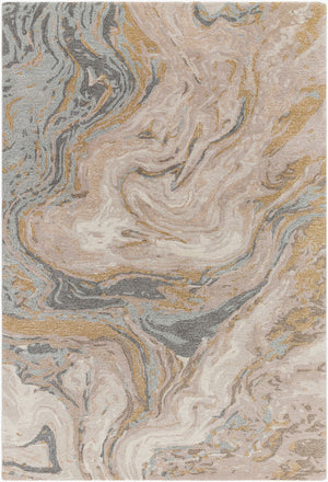 Surya Kavita 2' X 3' Hand-tufted Rug - Luxurious Viscose & Wool Blend With Stunning Sheen For Modern Homes Slate Gray Wool,Viscose Kvt2328-23