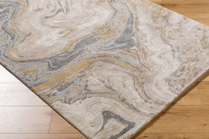 Surya Kavita 2' X 3' Hand-tufted Rug - Luxurious Viscose & Wool Blend With Stunning Sheen For Modern Homes Slate Gray Wool,Viscose Kvt2328-23