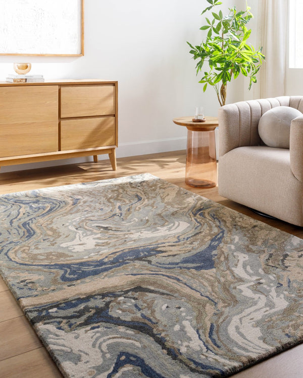 Surya Kavita 2' X 3' Hand-tufted Rug - Luxurious Viscose & Wool Blend With Stunning Sheen For Modern Homes Beige Wool,Viscose Kvt2329-23