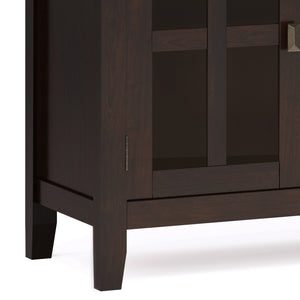 English Elm Artisan Solid Wood Large 4-Door Sideboard Buffet In Distressed Chestnut For Stylish Storage Solutions B136P158429