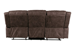 Porter Designs Porter St John Leather Reclining Sofa - Luxurious Comfort & Elegant Design For Your Living Space Brown Fabric 03-201-01-7625