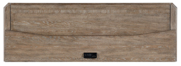 Hooker Furniture Sutter Cathedral Oak Computer Credenza With Pull-Out Work Surface, Integrated Power & Filing Storage 5981-10464-80