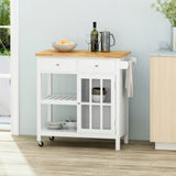 Christopher Knight Home® - Noble House - Byway Contemporary Kitchen Cart with Wheels