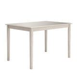 Homelegance By Top-Line Lorren 48-inch Rectangular Dining Table White Rubberwood