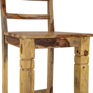 Porter Designs Taos Solid Sheesham Wood Bar Stool Set – Handcrafted Elegance For Your Space Natural Wood 07-196-24-1114