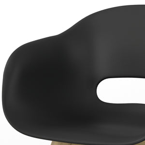 English Elm Kona Outdoor Dining Chair Set of 2 — Handcrafted Acacia Wood Base with Durable Molded Plastic Seat, Weather-Resistant Comfort Black B136P159377