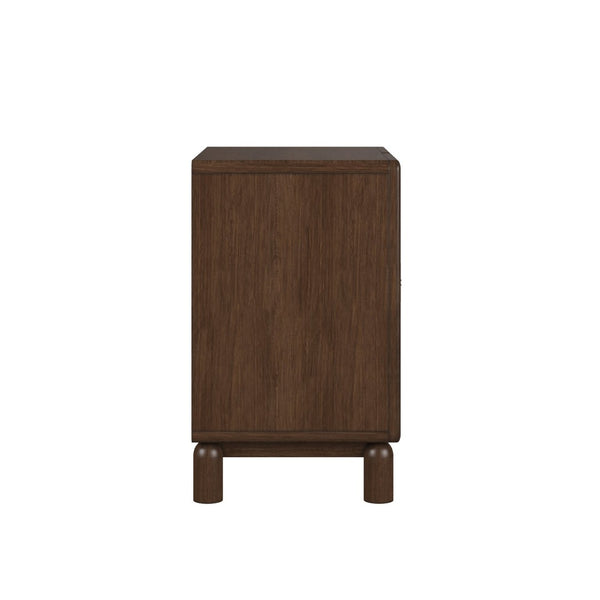 A.R.T. Furniture Verge Door Nightstand: Handcrafted Walnut Elegance with Woven Panels and Antique Brass Accents 337142-1960