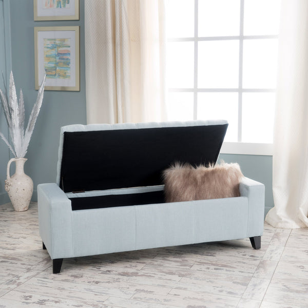 English Elm Guernsey Tufted Storage Ottoman with Lift Top Hidden Compartment for Living Rooms 59336.00LSKY