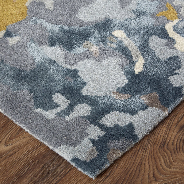 Feizy Rugs Dfy8867f Dafney Hand-tufted Floral & Botanical Rug - Whimsical Watercolor Design In Vivid Colors For Elegance Blue,Pink,Gray Viscose,Wool Dfy8867fblupnke10
