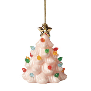 Lenox Treasured Traditions Pink Lit Tree Ornament Ivory, IVORY PORCELAIN 896878