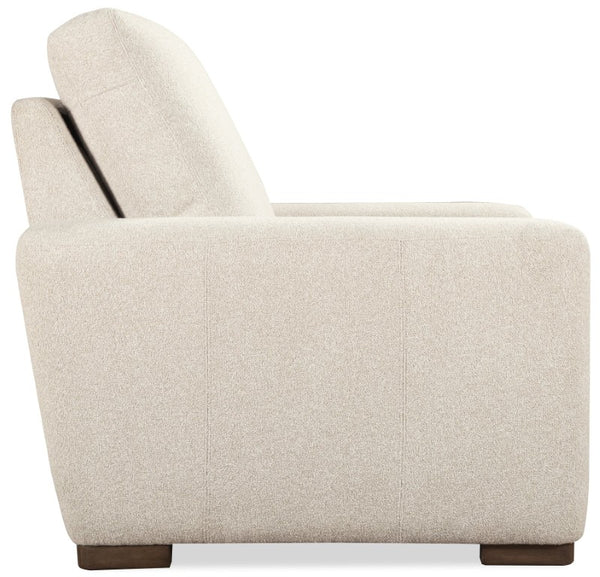 Hooker Furniture Optimus Small Power Recliner In Matera Pearl Performance Fabric — Power Headrest, Compact Comfort, Transitional Style SS925-PH1-405-S