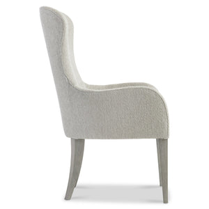 Bernhardt Bernhardt Cornelia Curved Wingback Armchair With Blind Tufting, Nebbia Wood Legs, Neo-Traditional Elegance 331542