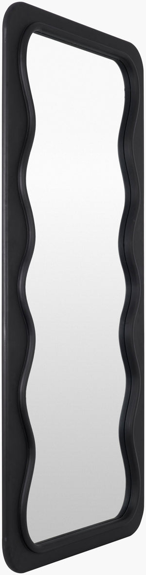 Surya Arklow Full Length Mirror – 69"H X 30"W, Mid-century Design For Modern Elegance In Any Room Frame, Black Rubber Wood Kwr001-6930