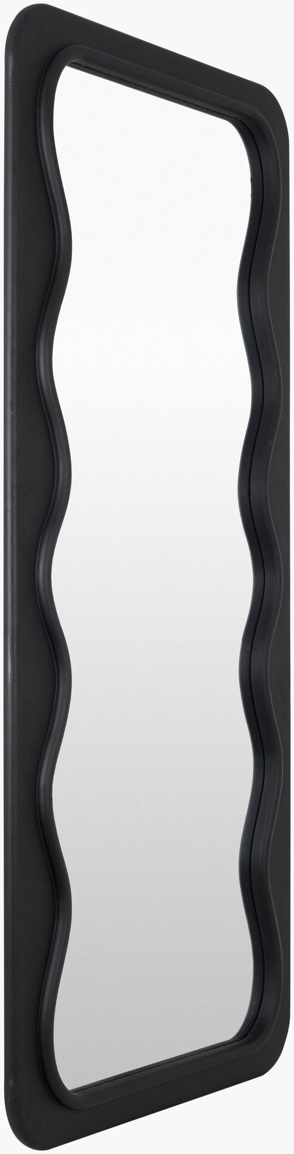 Surya Arklow Full Length Mirror – 69"H X 30"W, Mid-century Design For Modern Elegance In Any Room Frame, Black Rubber Wood Kwr001-6930