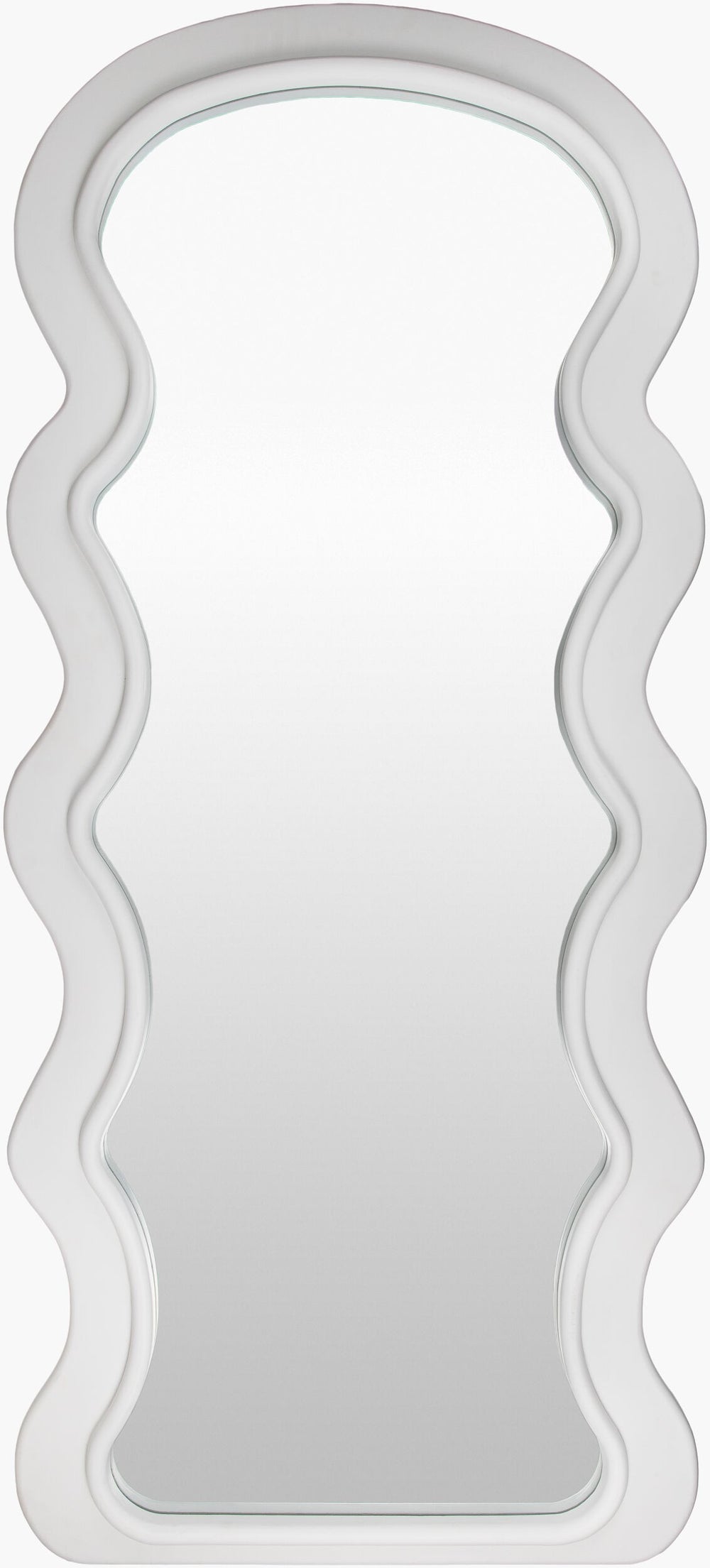 Surya Arklow Full Length Mirror – 69"H X 30"W, Mid-century Design For Modern Elegance In Any Room Frame, White Rubber Wood Kwr003-7131