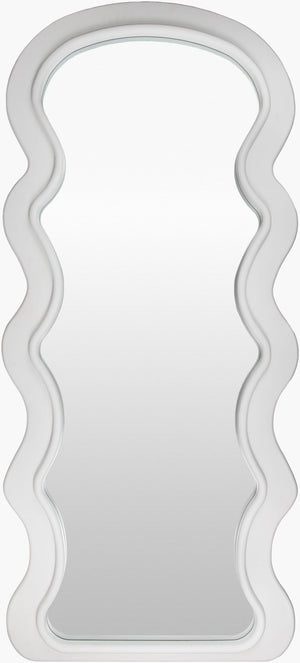 Surya Arklow Full Length Mirror – 69"H X 30"W, Mid-century Design For Modern Elegance In Any Room Frame, White Rubber Wood Kwr003-7131