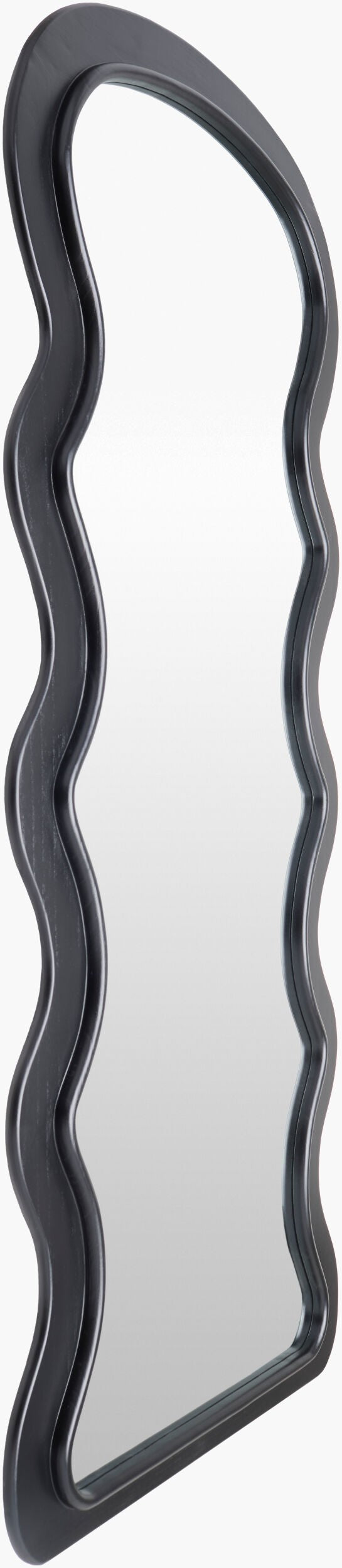 Surya Arklow Full Length Mirror – 69"H X 30"W, Mid-century Design For Modern Elegance In Any Room Frame, White Rubber Wood Kwr004-7131