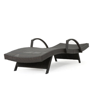 English Elm Christopher Knight Home® - Salem Pe Wicker Chaise Lounge With Adjustable Back, Weather-Resistant Design For Ultimate Comfort 52005.00ARM