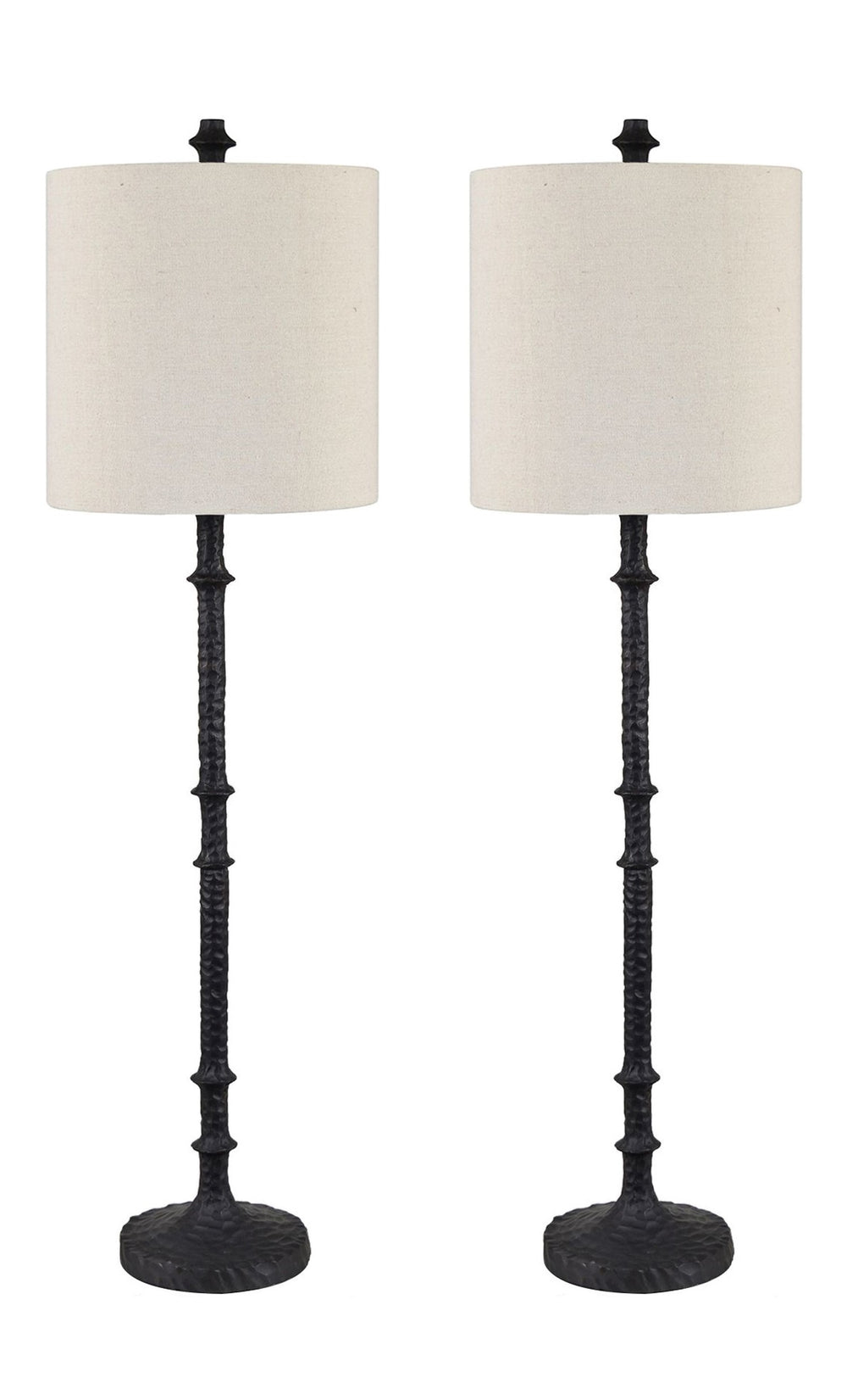 Crestview Collection 39.25"H Elegant Resin Buffet Lamp With Oatmeal Shade - Timeless Design, 3-way Socket & Sturdy Base   Cvavp2163