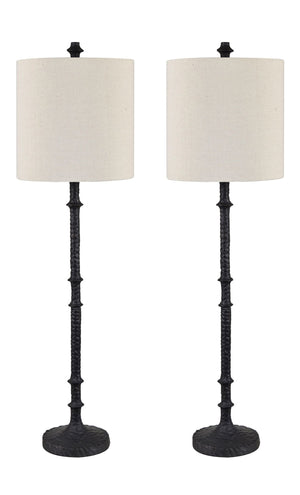 Crestview Collection 39.25"H Elegant Resin Buffet Lamp With Oatmeal Shade - Timeless Design, 3-way Socket & Sturdy Base   Cvavp2163